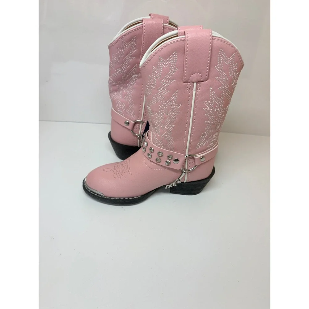 Durango Kids Girls Toddler 10 Pink Rhinestone Western Cowboy Boots New